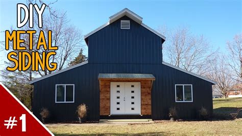 how to build a metal sided house|vertical metal siding install.